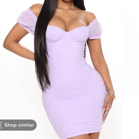 Fashion Nova Morgan Mesh Mini Dress - Picture 1 of 4